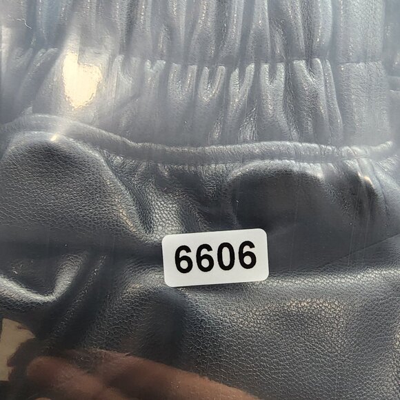 Womens Black Abercrombie & Fitch Vegan Leather Joggers Elastic Waist & Cuffs XL - Picture 12 of 12